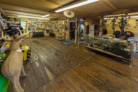 The Straight Arrow Archery shop floor